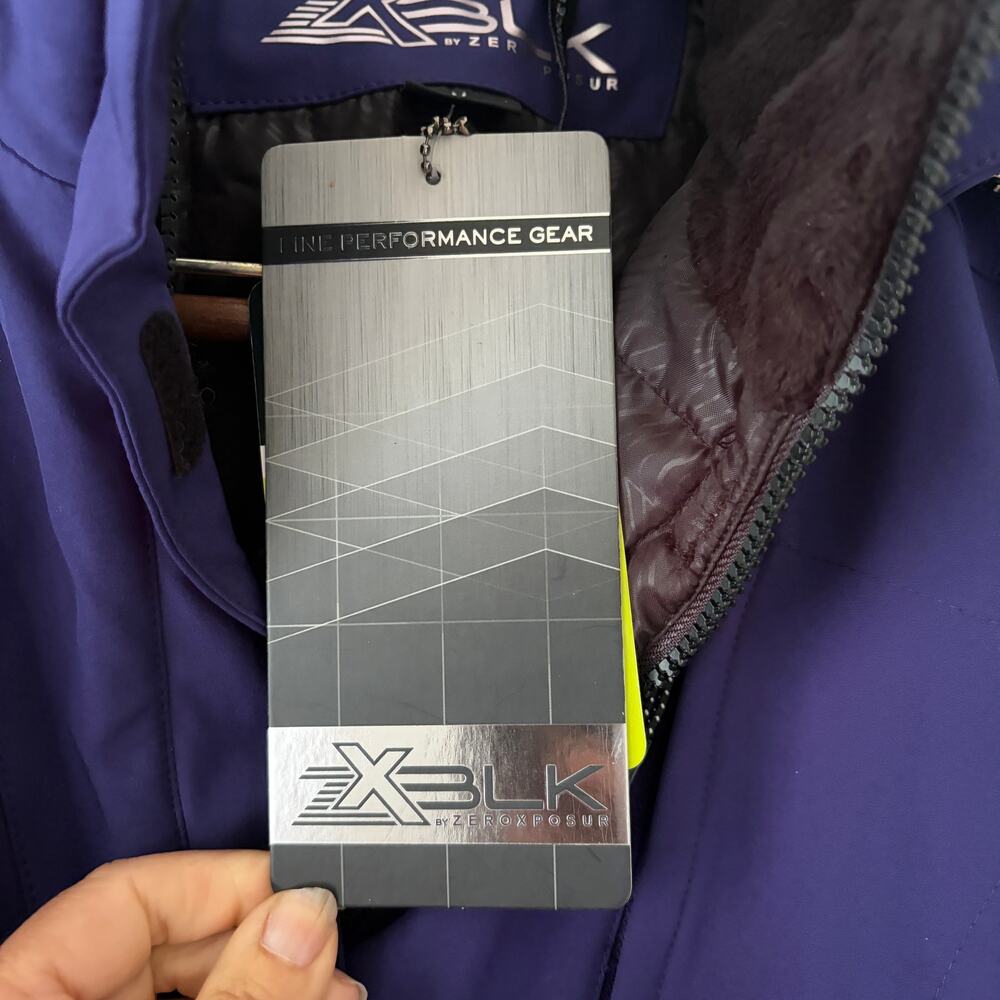 ZeroXposur Coat Size Medium Purple Hooded. NWT Belted - Picture 4 of 13